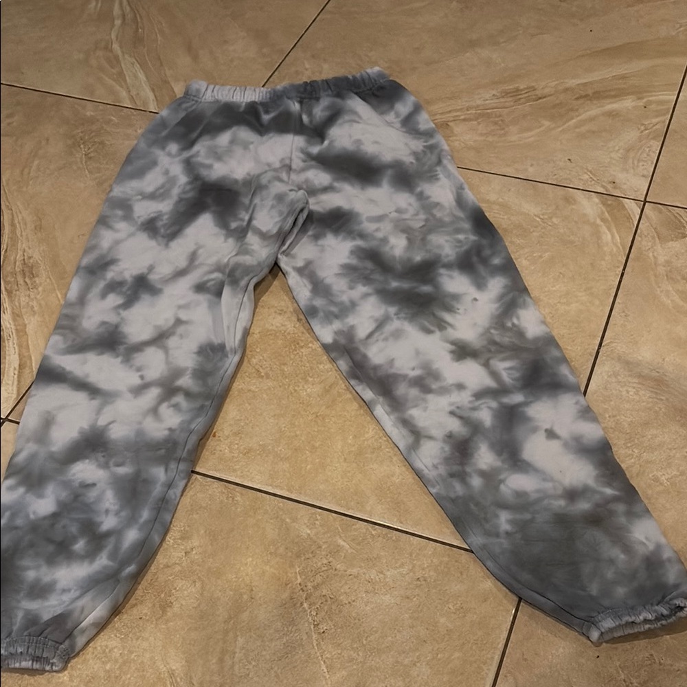 Gray Tie-Dye Joggers